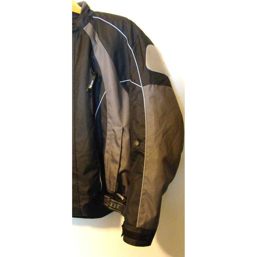 NEW! Xelement Motorcycle Jacket BIG & TALL Black/Gray Zip Out Liner SIZE 3XL  AC - Picture 10 of 15